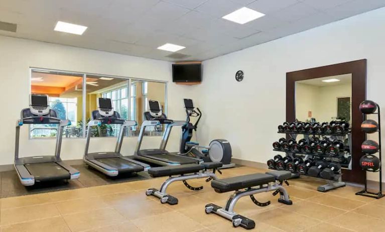 Fully Equipped gym at the Embassy Suites by Hilton Hampton Convention Center