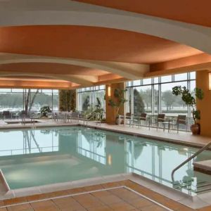 Indoor pool at the Embassy Suites by Hilton Hampton Convention Center