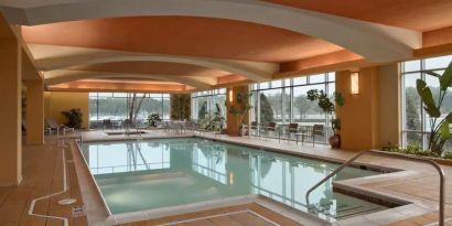 Indoor pool at the Embassy Suites by Hilton Hampton Convention Center