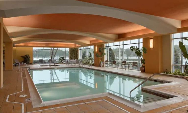 Indoor pool at the Embassy Suites by Hilton Hampton Convention Center