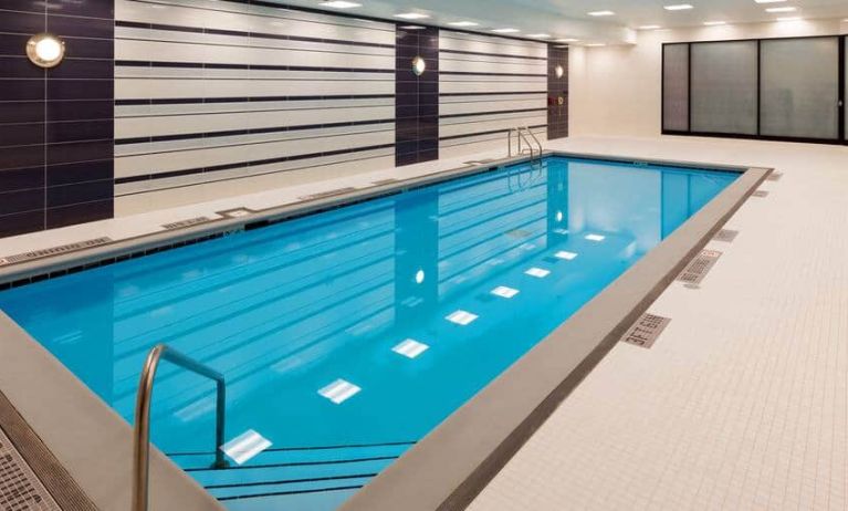 Beautiful indoor pool at the Hilton Chicago O'Hare Airport