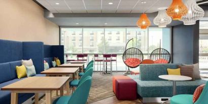 lounge and coworking space at Tru by Hilton Wichita Northeast.