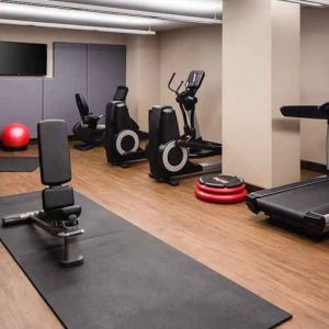 equipped fitness center at Hilton Brooklyn New York.