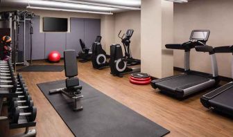 equipped fitness center at Hilton Brooklyn New York.