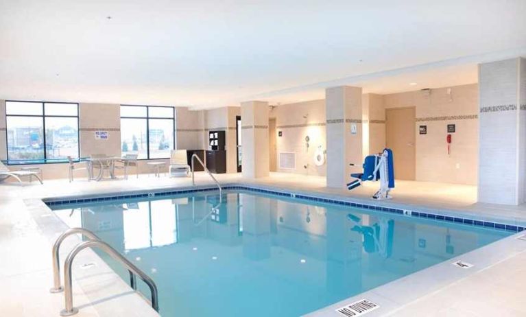 Beautiful indoor pool at Hampton Inn Big Rapids, MI.