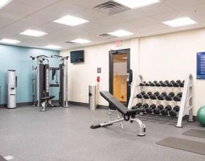 well equipped fitness center at Hampton Inn Big Rapids, MI.