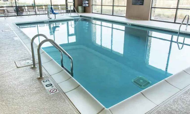 Relaxing indoor swimming pool at the Hampton Inn & Suites Chicago Deer Park.