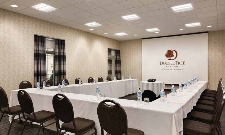 Professional meeting room at DoubleTree by Hilton Hotel Boston - Downtown.