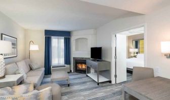 Spacious and comfortable king studio with living room at the Hampton Inn & Suites Amelia Island-Historic Harbor Front.