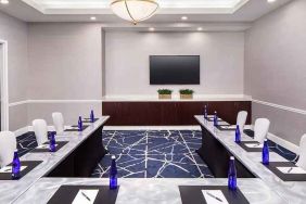 professional, fully equipped meeting and conference room at Hilton Garden Inn Washington DC Downtown.