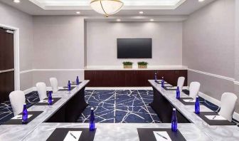 professional, fully equipped meeting and conference room at Hilton Garden Inn Washington DC Downtown.