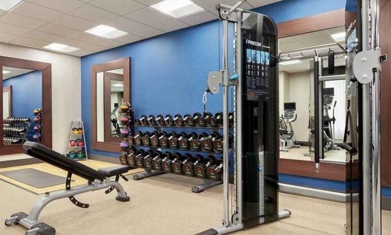 equipped fitness center at Homewood Suites by Hilton Harlingen.