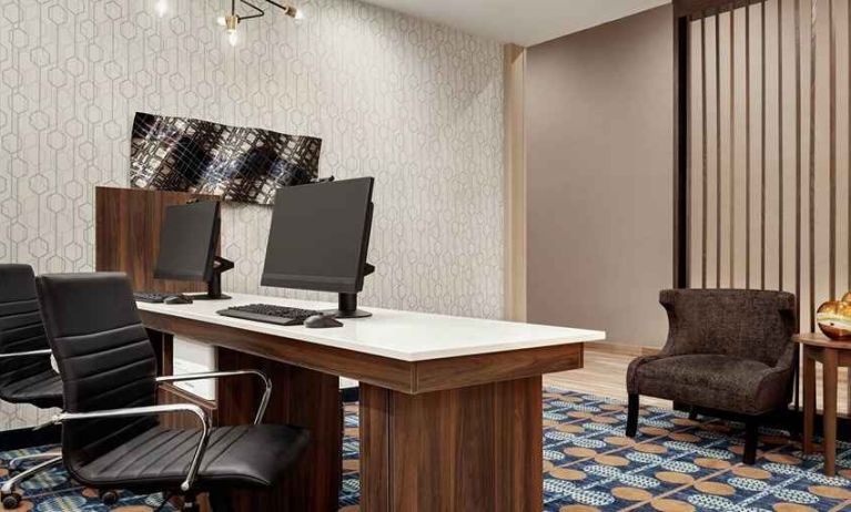 well-equipped business center and work station at Homewood Suites by Hilton Harlingen.