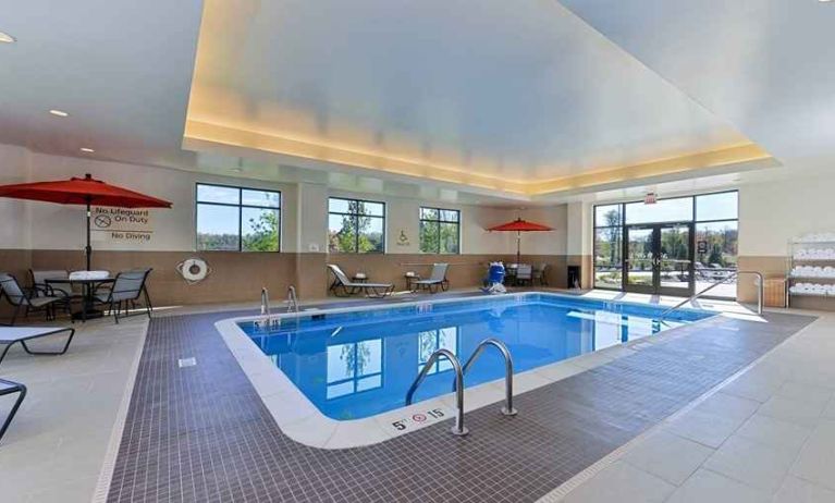 beautiful indoor pool at Hampton Inn & Suites California University-Pittsburgh.