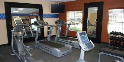 well-equipped fitness center at Hampton Inn & Suites Phoenix/Gilbert, AZ.