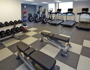 well-equipped fitness center at Hilton Raleigh North Hills.