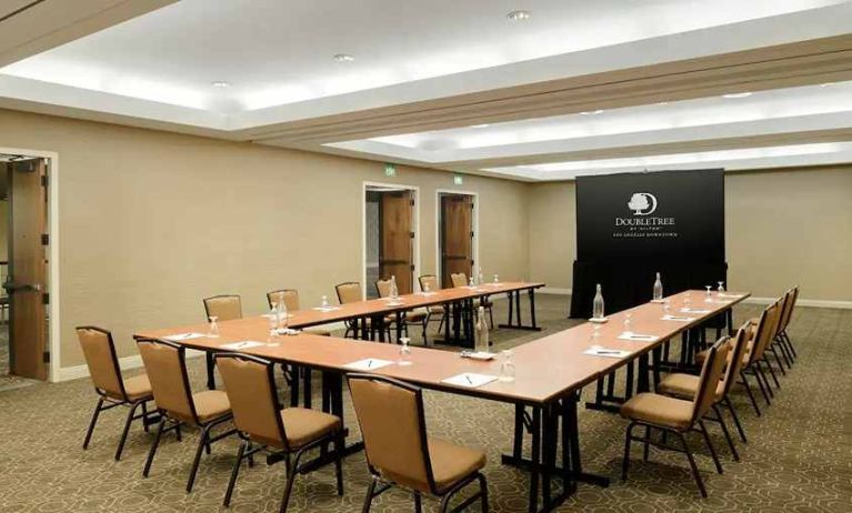 small conference and meeting room ideal for all types of business meetings and work tasks at DoubleTree by Hilton Los Angeles Downtown.