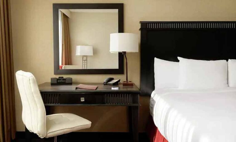 each room is equipped with a work desk that is perfect for online work at DoubleTree by Hilton Los Angeles Downtown.