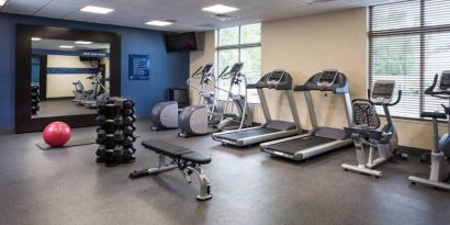 Fully equipped fitness center at the Hampton Inn Atlantic City Absecon,NJ