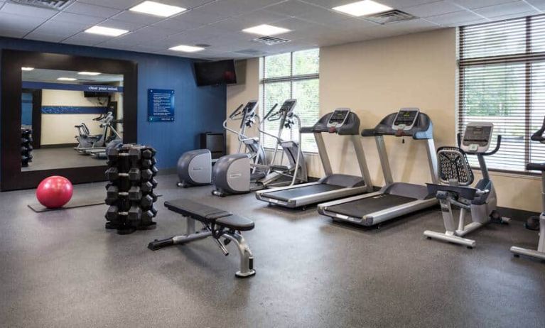 Fully equipped fitness center at the Hampton Inn Atlantic City Absecon,NJ