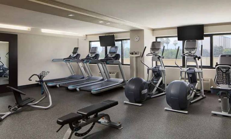 well-equipped fitness center at DoubleTree by Hilton Los Angeles - Norwalk.