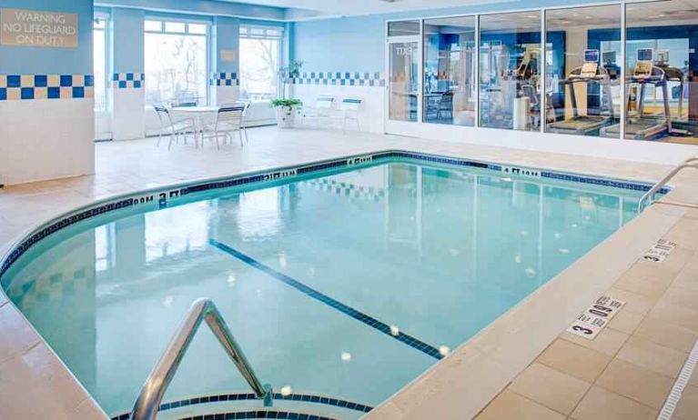 Indoor swimming pool at the Hilton Garden Inn Hartford North/Bradley Intl Airport.