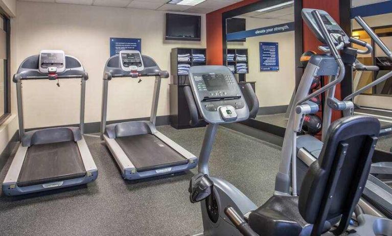 Fitness center with treadmills at the Hampton Inn Columbia Northeast-Fort Jackson Area, SC.