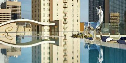 Beautiful pool view at the Statler Dallas, Curio Collection by Hilton.