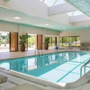 Relaxing indoor swimming pool at the DoubleTree by Hilton Lisle-Naperville.