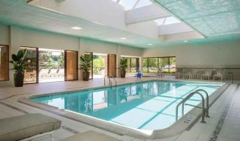 Relaxing indoor swimming pool at the DoubleTree by Hilton Lisle-Naperville.