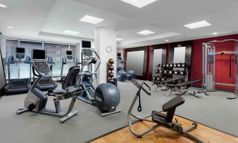 Fully equipped fitness center at the Hilton Garden Inn Washington DC/Georgetown Area.