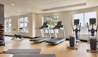 Fully equipped gym at the Embassy Suites by Hilton Montreal Airport