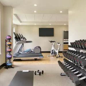 Fully equipped gym at the Embassy Suites by Hilton Montreal Airport