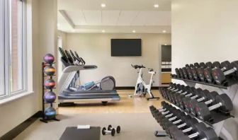 Fully equipped gym at the Embassy Suites by Hilton Montreal Airport