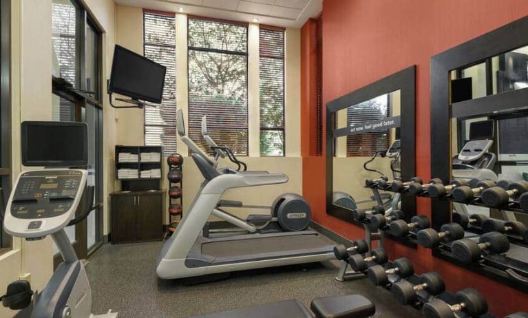 Fully equipped fitness center at the Hampton Inn & Suites by Hilton Langley-Surrey