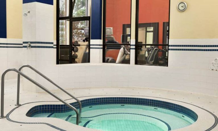 Small jacuzzi with view of fitness center at the Hampton Inn & Suites by Hilton Langley-Surrey