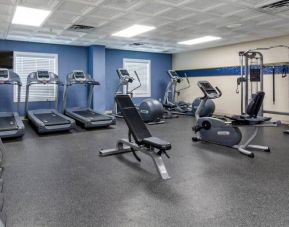 Fully equipped gym at the Hampton Inn & Suites by Hilton Edmont