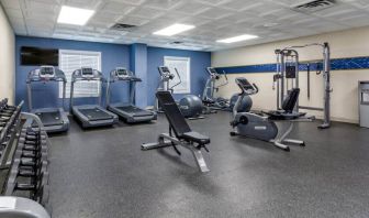 Fully equipped gym at the Hampton Inn & Suites by Hilton Edmont