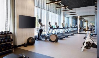 Fully equipped fitness center at the Hilton Garden Inn Montreal Midtown,Quebec Canada