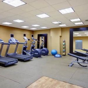 Fully equipped gym at the Hilton Saint John