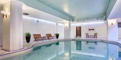 Indoor pool at the Hilton Saint John