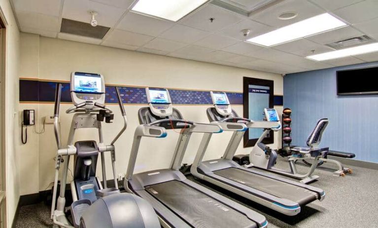 Equipped gym at the Hampton Inn & Suites by Hilton Guelph