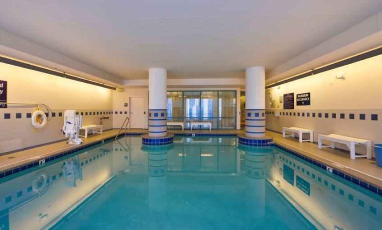 Relaxing indoor pool at the Hampton Inn Virginia Beach.