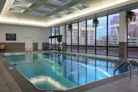 Relaxing indoor swimming pool at the DoubleTree by Hilton Omaha-Downtown.