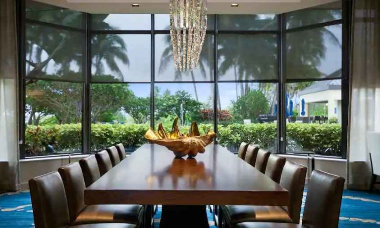 Elegant meeting room at the Hilton Miami Airport Blue Lagoon.