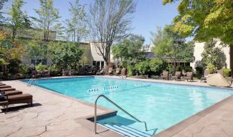 Relaxing outdoor pool at the Hilton Seattle Airport & Conference Center.