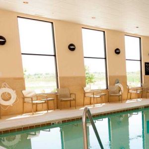 Relaxing indoor pool at the Hampton Inn & Suites Riverton, WY.