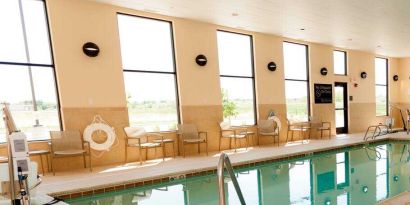 Relaxing indoor pool at the Hampton Inn & Suites Riverton, WY.