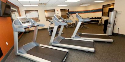 Fitness center at the Hampton Inn & Suites Riverton, WY.