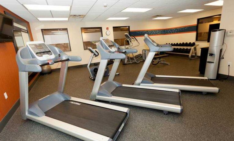 Fitness center at the Hampton Inn & Suites Riverton, WY.